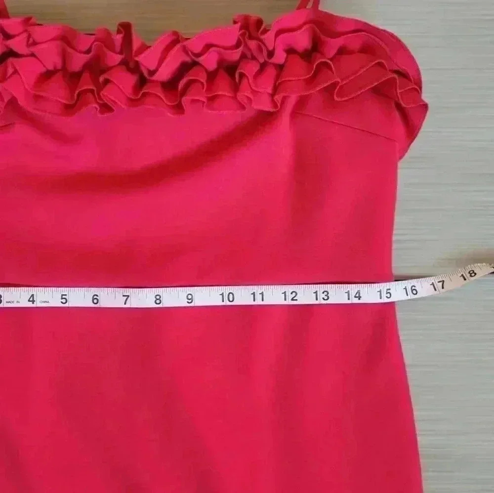 Forever 21 ruffle top mini dress sleeveless size large - Picture 6 of 8